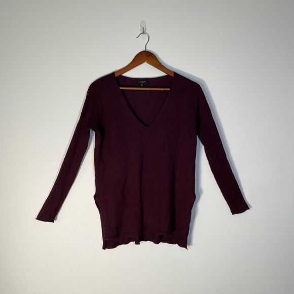 Aritiza Babaton Burgundy V-Neck Sweater Size XS - Picture 1 of 6